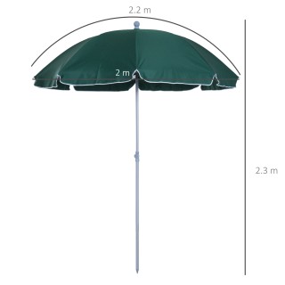 Ομπρέλες κήπου Outsunny, Φορητή Βεράντα Φ220cm με σκούρο πράσινο πο... Ομπρέλες κήπου Outsunny, Φορητή Βεράντα Φ220cm με σκούρο πράσινο πο...