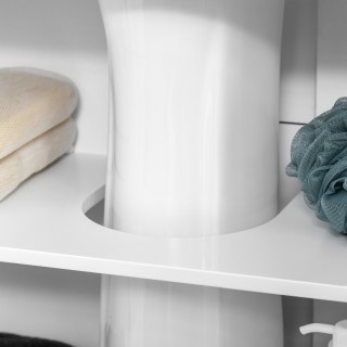 kleankin Ντουλάπι Μπάνιου με 2 Πόρτες MDF Εξοικονόμηση Χώρου με Ρυθ...