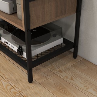 Έπιπλο τηλεόρασης HOMCOM έως 48 σε βιομηχανικό στυλ σε ξύλο και ατσ...