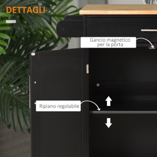 Τρόλεϊ κουζίνας HOMCOM με συρτάρι και ντουλάπι 2 πόρτες, ρόδες και ... Τρόλεϊ κουζίνας HOMCOM με συρτάρι και ντουλάπι 2 πόρτες, ρόδες και ...