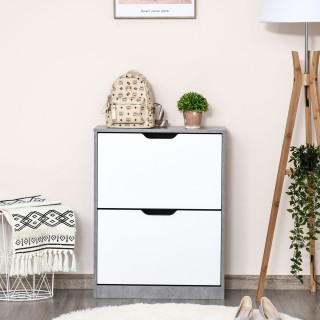 HOMCOM Ντουλάπα παπουτσιών που εξοικονομεί χώρο με 2 πόρτες για 8 ζ... HOMCOM Ντουλάπα παπουτσιών που εξοικονομεί χώρο με 2 πόρτες για 8 ζ...