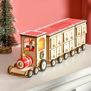 Ημερολόγιο Χριστουγέννων σε Σχήμα Τρένου με Άγιο Βασίλη και Φώς LED... Ημερολόγιο Χριστουγέννων σε Σχήμα Τρένου με Άγιο Βασίλη και Φώς LED...