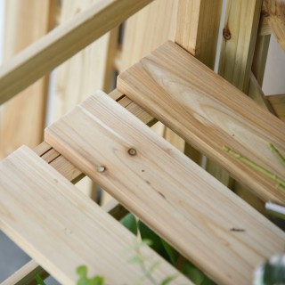 Outsunny πτυσσόμενο ράφι φυτών με 4 ρυθμιζόμενα ξύλινα ράφια 845-440ND Outsunny πτυσσόμενο ράφι φυτών με 4 ρυθμιζόμενα ξύλινα ράφια 845-440ND