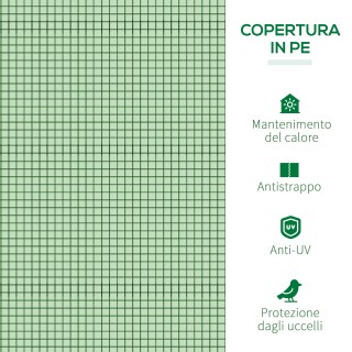 Θερμοκήπιο Outsunny Tunnel Garden από ατσάλι και πλαστικό PP με κυλ... Θερμοκήπιο Outsunny Tunnel Garden από ατσάλι και πλαστικό PP με κυλ...