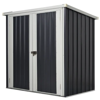 Outsunny Stahl-Gartenhaus mit Doppeltür, 147x86x134 cm, ein...