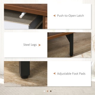 Έπιπλο τηλεόρασης HOMCOM έως 65 με 2 ντουλάπια και 2 ανοιχτές ξύλιν... Έπιπλο τηλεόρασης HOMCOM έως 65 με 2 ντουλάπια και 2 ανοιχτές ξύλιν...