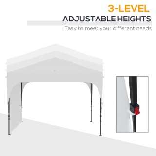 Outsunny Garden Gazebo 3x3 m με ρυθμιζόμενο ύψος σε 3 επίπεδα, από ...