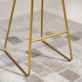 HOMCOM Σετ 2 ψηλά σκαμπό μπαρ με υποπόδιο, βελούδινο μαξιλάρι και χ... HOMCOM Σετ 2 ψηλά σκαμπό μπαρ με υποπόδιο, βελούδινο μαξιλάρι και χ...