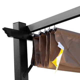 Outsunny Gazebo Garden Pergola 3X4m Συρόμενο πανί σε αδιάβροχη κατα...