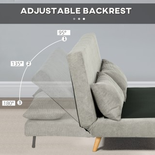 HOMCOM Διπλός καναπές-κρεβάτι με ρυθμιζόμενη πλάτη και 2 μαξιλάρια,... HOMCOM Διπλός καναπές-κρεβάτι με ρυθμιζόμενη πλάτη και 2 μαξιλάρια,...