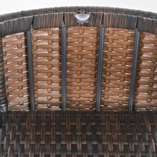 Τραπεζάκι σαλονιού Outsunny και 2 καρέκλες εξωτερικού χώρου σε καφέ...