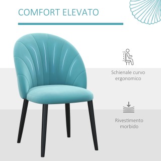 HOMCOM Σετ 2 καρέκλες σαλονιού και τραπεζαρίας με επένδυση, σε μετα... HOMCOM Σετ 2 καρέκλες σαλονιού και τραπεζαρίας με επένδυση, σε μετα...