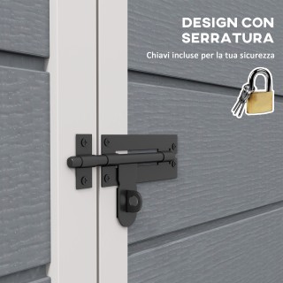 Υπόστεγο Κήπου Outsunny με Παράθυρο και Διπλή Πόρτα, σε Αλουμίνιο κ... Υπόστεγο Κήπου Outsunny με Παράθυρο και Διπλή Πόρτα, σε Αλουμίνιο κ...