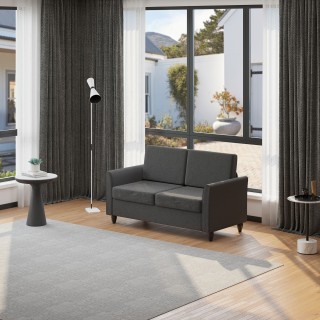 Διθέσιος καναπές Homcom με επένδυση με σκούρο γκρι λινό κάλυμμα 141... Διθέσιος καναπές Homcom με επένδυση με σκούρο γκρι λινό κάλυμμα 141...