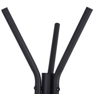 Δέντρο κρεμάστρα Homcom με 2 μαύρα και καφέ ράφια σε μέταλλο και ξύ...