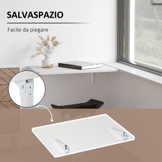 Πτυσσόμενο Επιτοίχιο Βοηθητικό Τραπεζάκι 60 x 40 x 20 cm HOMCOM 833...