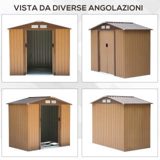 Outsunny Garden Shed Εργαλειοθήκη σε Ατσάλι, Υπόστεγο Κήπου από Ατσ...