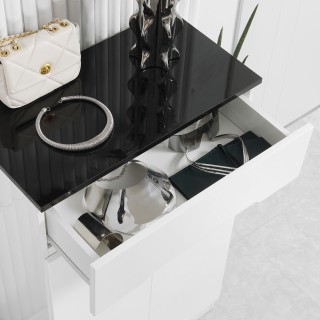 HOMCOM Λεπτή σχάρα παπουτσιών 12 ζευγαριών max για διαδρόμους με 3 ...