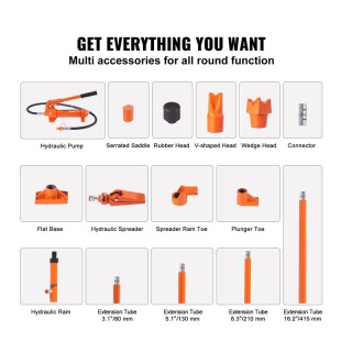 Υδραυλικό Κιτ Επισκευής Αμαξώματος Αυτοκινήτου με Γρύλο 4T VEVOR FL... Υδραυλικό Κιτ Επισκευής Αμαξώματος Αυτοκινήτου με Γρύλο 4T VEVOR FL...