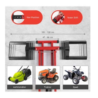 Υδραυλικός Γρύλος Ανύψωσης για Μηχανήματα Κήπου 225 Kg Costway GT3479 Υδραυλικός Γρύλος Ανύψωσης για Μηχανήματα Κήπου 225 Kg Costway GT3479