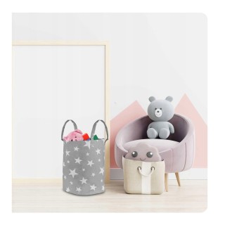 Υφασμάτινο Καλάθι Αποθήκευσης Παιχνιδιών 35 x 60 cm Nukido NK-402-Grey