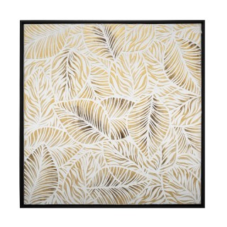 Υφασμάτινος Πίνακας σε Καμβά με Κορνίζα 78 x 78 cm Feuilles Atmosph... Υφασμάτινος Πίνακας σε Καμβά με Κορνίζα 78 x 78 cm Feuilles Atmosph...