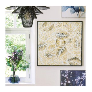 Υφασμάτινος Πίνακας σε Καμβά με Κορνίζα 78 x 78 cm Feuilles Atmosph... Υφασμάτινος Πίνακας σε Καμβά με Κορνίζα 78 x 78 cm Feuilles Atmosph...