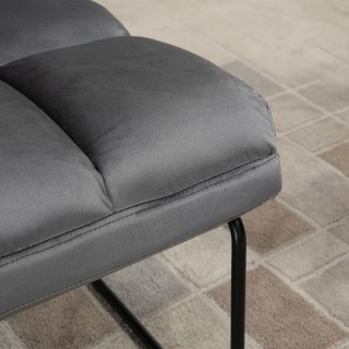 HOMCOM Επενδυμένη καρέκλα με ασορτί υποπόδιο για σαλόνι, μελέτη και...