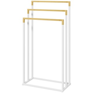 kleankin Ανεξάρτητη κρεμάστρα για πετσέτες με 3 ράβδους από μπαμπού... kleankin Ανεξάρτητη κρεμάστρα για πετσέτες με 3 ράβδους από μπαμπού...