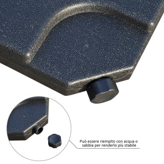 Outsunny Σετ 4τμχ Πλαστική Βάση Ομπρέλα Κήπου 50? 50 7,5 εκ 84D-021 Outsunny Σετ 4τμχ Πλαστική Βάση Ομπρέλα Κήπου 50? 50 7,5 εκ 84D-021