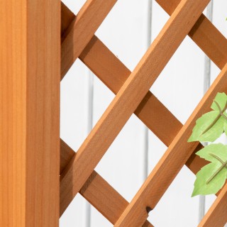 Outsunny Outsunny Outdoor Hollow Bottom Καφέ έλατο φυτευτή με διακο...