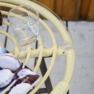 Outsunny σετ επίπλων κήπου 3 τεμαχίων με τραπέζι και καρέκλες εξωτε...