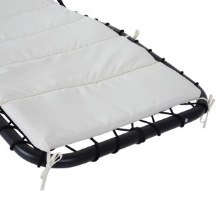 Outsunny Sun Lounger Chaise Longue Ξαπλώστρα με Canopy Cream 190 11... Outsunny Sun Lounger Chaise Longue Ξαπλώστρα με Canopy Cream 190 11...