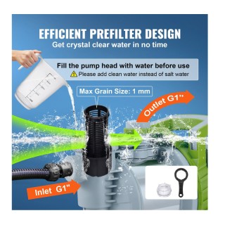 Ηλεκτρική Αντλία Κήπου 1100 W VEVOR SDK4560LH220V6P9AV2 Ηλεκτρική Αντλία Κήπου 1100 W VEVOR SDK4560LH220V6P9AV2