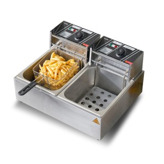 Ηλεκτρική Διπλή Φριτέζα Λαδιού 2 x 8.6 Lt 5000 W 540 x 450 x 300 mm... Ηλεκτρική Διπλή Φριτέζα Λαδιού 2 x 8.6 Lt 5000 W 540 x 450 x 300 mm...