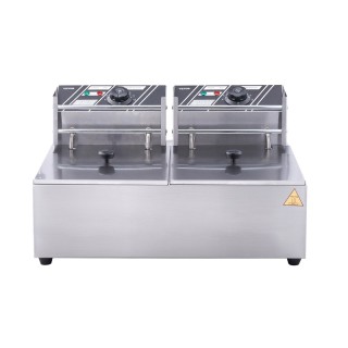 Ηλεκτρική Διπλή Φριτέζα Λαδιού 2 x 8.6 Lt 5000 W 540 x 450 x 300 mm... Ηλεκτρική Διπλή Φριτέζα Λαδιού 2 x 8.6 Lt 5000 W 540 x 450 x 300 mm...