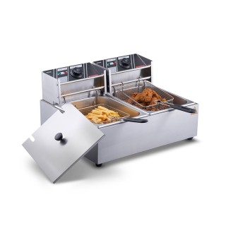 Ηλεκτρική Διπλή Φριτέζα Λαδιού 2 x 8.6 Lt 5000 W 540 x 450 x 300 mm... Ηλεκτρική Διπλή Φριτέζα Λαδιού 2 x 8.6 Lt 5000 W 540 x 450 x 300 mm...