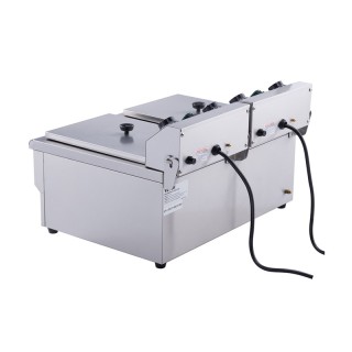 Ηλεκτρική Διπλή Φριτέζα Λαδιού 2 x 8.6 Lt 5000 W 540 x 450 x 300 mm... Ηλεκτρική Διπλή Φριτέζα Λαδιού 2 x 8.6 Lt 5000 W 540 x 450 x 300 mm...