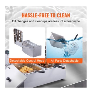 Ηλεκτρική Διπλή Φριτέζα Λαδιού 2 x 8.6 Lt 5000 W 540 x 450 x 300 mm... Ηλεκτρική Διπλή Φριτέζα Λαδιού 2 x 8.6 Lt 5000 W 540 x 450 x 300 mm...