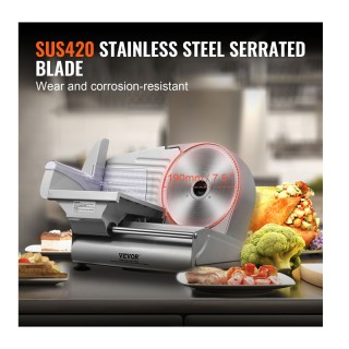 Ηλεκτρική Μηχανή Κοπής Αλλαντικών - Τυριών και Ψωμιού 15 mm 180 W V... Ηλεκτρική Μηχανή Κοπής Αλλαντικών - Τυριών και Ψωμιού 15 mm 180 W V...