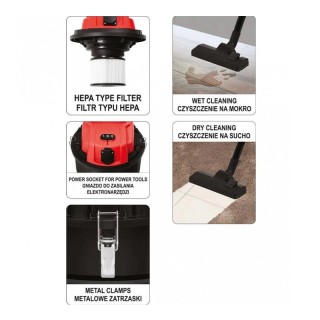 Ηλεκτρική Σκούπα Υγρών και Στερεών 30 Lt 1400 W YATO YT-85701 Ηλεκτρική Σκούπα Υγρών και Στερεών 30 Lt 1400 W YATO YT-85701