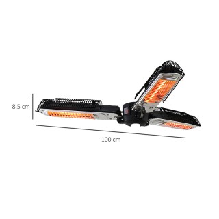 Ηλεκτρική Θερμάστρα Αλογόνου με 3 Πτυσσόμενους Λαμπτήρες 2000 W Out... Ηλεκτρική Θερμάστρα Αλογόνου με 3 Πτυσσόμενους Λαμπτήρες 2000 W Out...