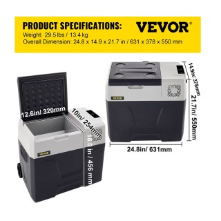Ηλεκτρικό Φορητό Ψυγείο 50 Lt 12V 45 W VEVOR BX-YSSCZBXSH-XC50V2 Ηλεκτρικό Φορητό Ψυγείο 50 Lt 12V 45 W VEVOR BX-YSSCZBXSH-XC50V2