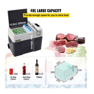 Ηλεκτρικό Φορητό Ψυγείο με 2 Ρόδες 40 Lt 60W 12/24V VEVOR BX-YSSCZB... Ηλεκτρικό Φορητό Ψυγείο με 2 Ρόδες 40 Lt 60W 12/24V VEVOR BX-YSSCZB...