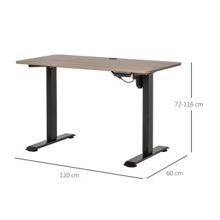 Ηλεκτρικό Μεταλλικό Γραφείο με Ρυθμιζόμενο Ύψος 120 x 60 x 72-116 c... Ηλεκτρικό Μεταλλικό Γραφείο με Ρυθμιζόμενο Ύψος 120 x 60 x 72-116 c...