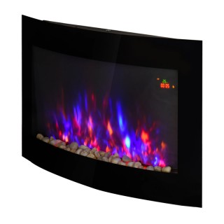 Ηλεκτρικό Τζάκι Τοίχου με LED Φωτισμό και Τηλεχειριστήριο 1800 W HO... Ηλεκτρικό Τζάκι Τοίχου με LED Φωτισμό και Τηλεχειριστήριο 1800 W HO...