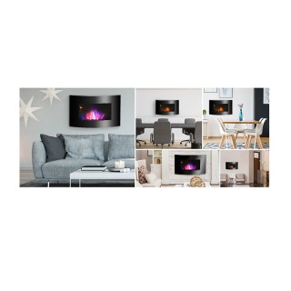 Ηλεκτρικό Τζάκι Τοίχου με LED Φωτισμό και Τηλεχειριστήριο 1800 W HO... Ηλεκτρικό Τζάκι Τοίχου με LED Φωτισμό και Τηλεχειριστήριο 1800 W HO...