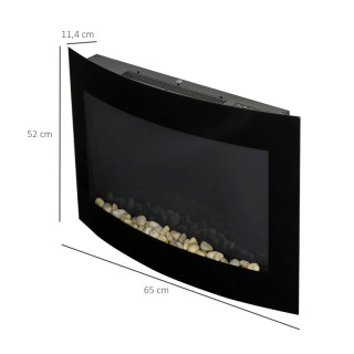 Ηλεκτρικό Τζάκι Τοίχου με LED Φωτισμό και Τηλεχειριστήριο 1800 W HO... Ηλεκτρικό Τζάκι Τοίχου με LED Φωτισμό και Τηλεχειριστήριο 1800 W HO...