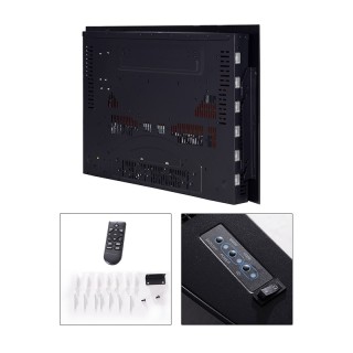 Ηλεκτρικό Τζάκι Τοίχου με LED Φωτισμό και Τηλεχειριστήριο 2000 W HO...