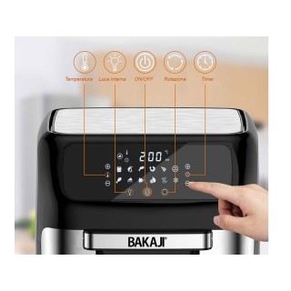 Ηλεκτρικό Φουρνάκι / Φριτέζα Αέρος 12 Lt Μαύρο / Inox 1800 W Bakaji... Ηλεκτρικό Φουρνάκι / Φριτέζα Αέρος 12 Lt Μαύρο / Inox 1800 W Bakaji...